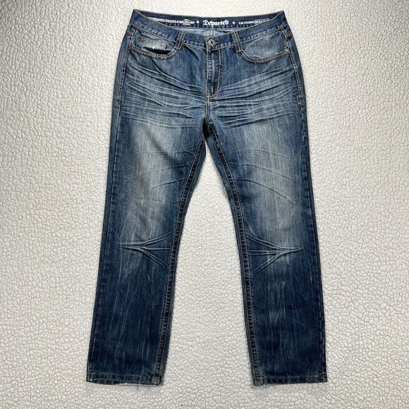 Departed Beach Blvd Slim Straight Jeans 38x32 (Actual 37x32) Streetwear Y2K - Picture 2 of 16